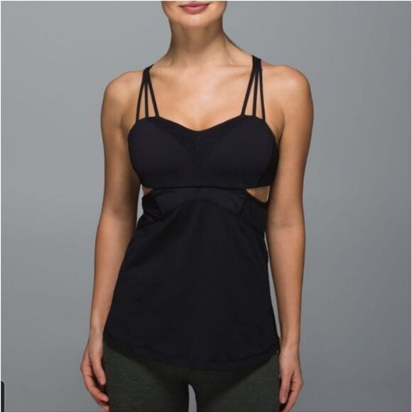 Lululemon Exquisite Tank II Black Size 4 RARE - Picture 2 of 6